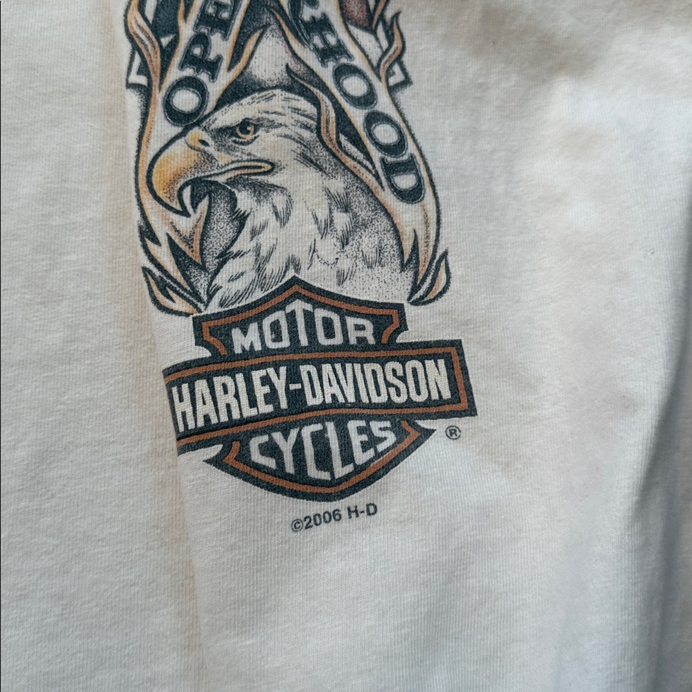 ‘06 Harley-Davidson Vintage Long Sleeve T-Shirt w/ Flame Graphic Y2K - Picture 11 of 11